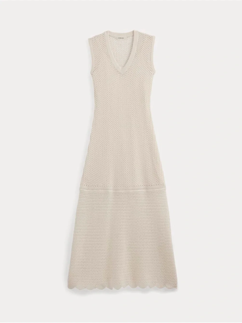 Everlane Lace Knit Maxi Sweater Dress - Bone White Size M Crochet Sweater Dress